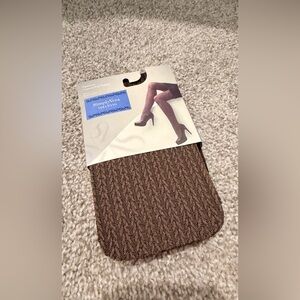 Simply Vera Vera Wang Brown Textured Womens tights